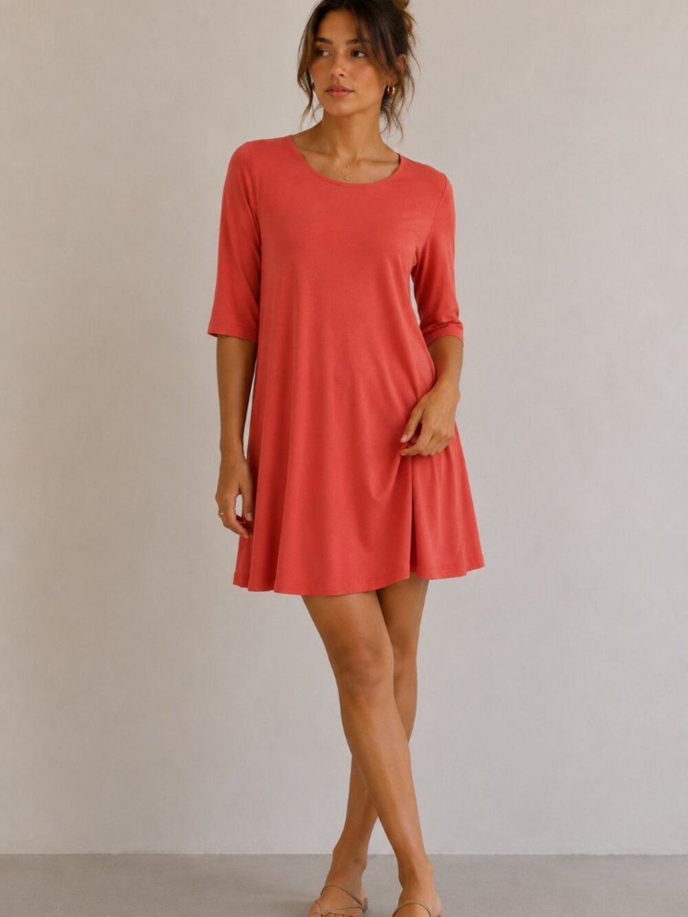 NEW Bryn Walker Irys Bamboo Cotton Dress In Flamingo Size Small